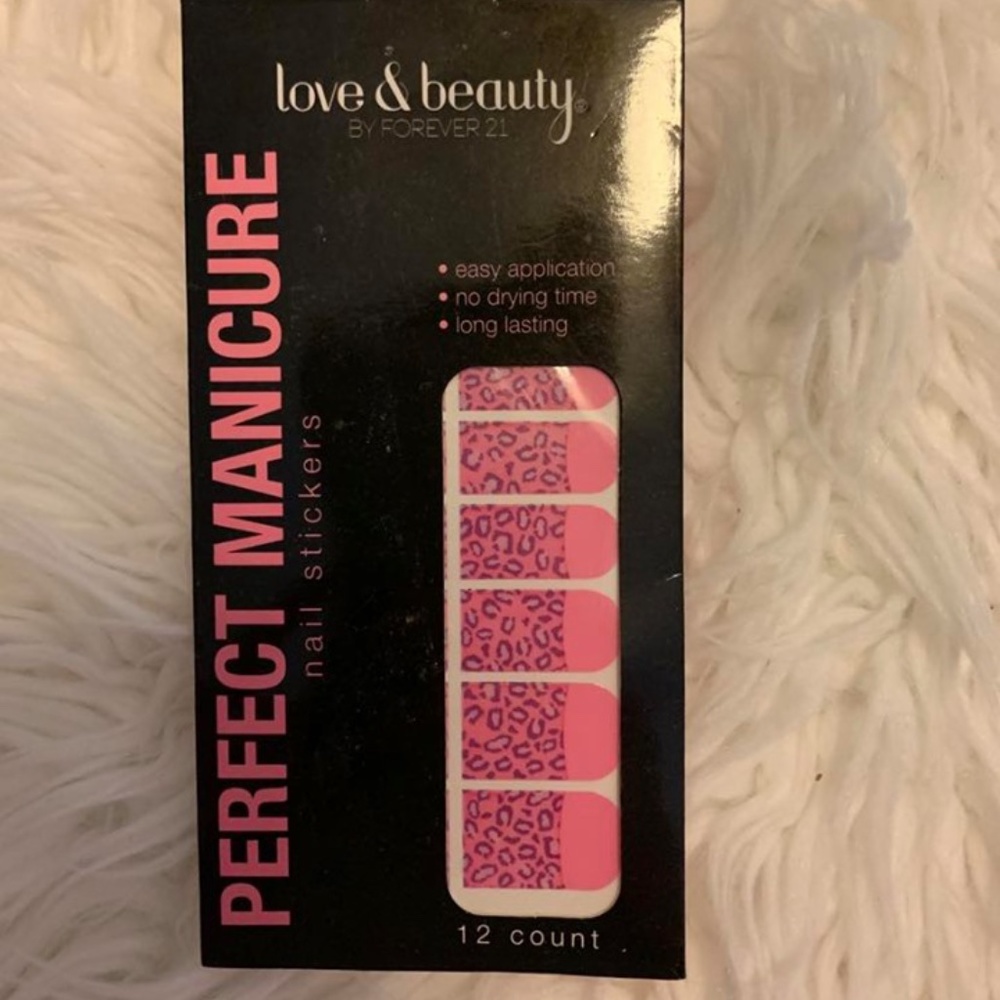 Pink Cheetah Manicure Stickers